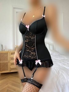 لباس خواب گارتردار مشکی کد 205