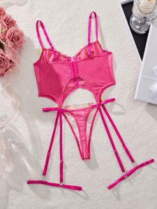 لباس زیر گارتردار سرخابی کد 316