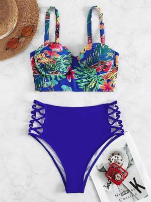 مایو آبی فاق بلند کد 808