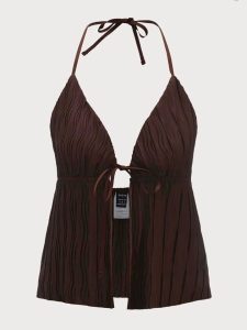 کراپ تاپ قهوه ای کد 721