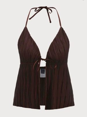 کراپ تاپ قهوه ای کد 721