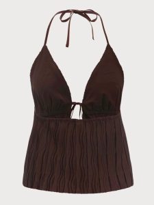 کراپ تاپ قهوه ای کد 721