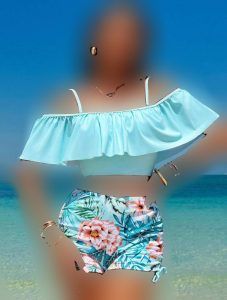 مایو دو تیکه پادار کد 875