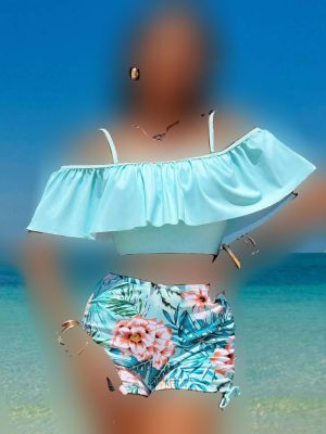 مایو دو تیکه پادار کد 875