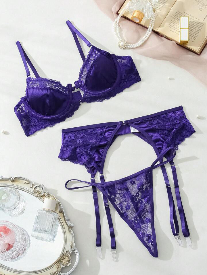 ست لباس زیر بنفش کد 338