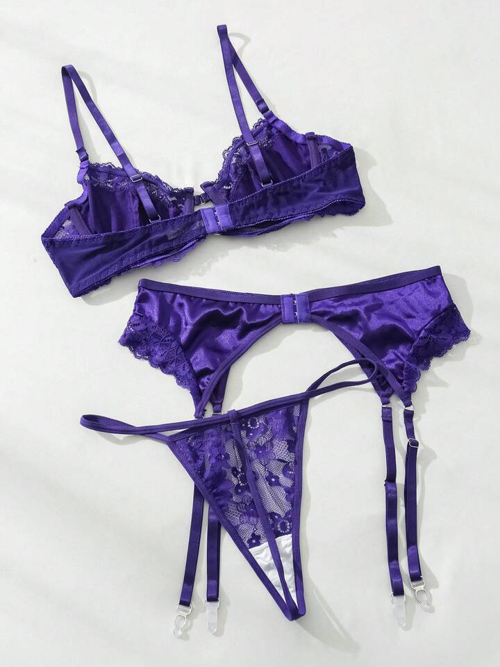 ست لباس زیر بنفش کد 338