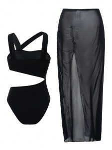 ست مایو گلدار با رومایویی کد 654