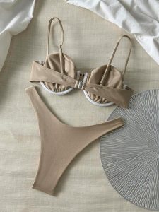 مایو دو تیکه کرم کد 151