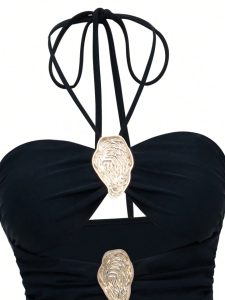 مونوکینی با رومایویی دامنی کد 667