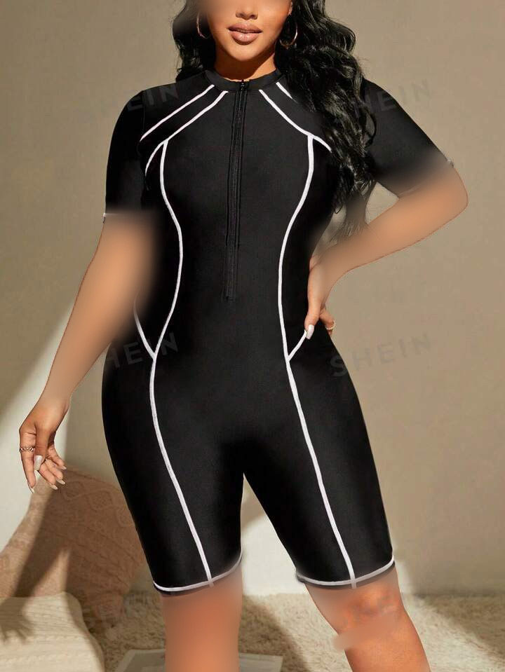 مایو نیمه پوشیده سایز بزرگ کد 1114