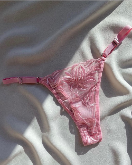 لباس زیر توری صورتی کد 341