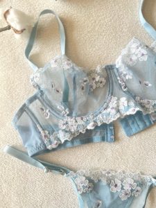 ست شورت و سوتین آبی کد 351
