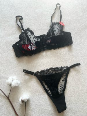 ست شورت و سوتین توری کد 352