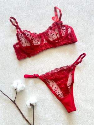 ست شورت و سوتین توری کد 352