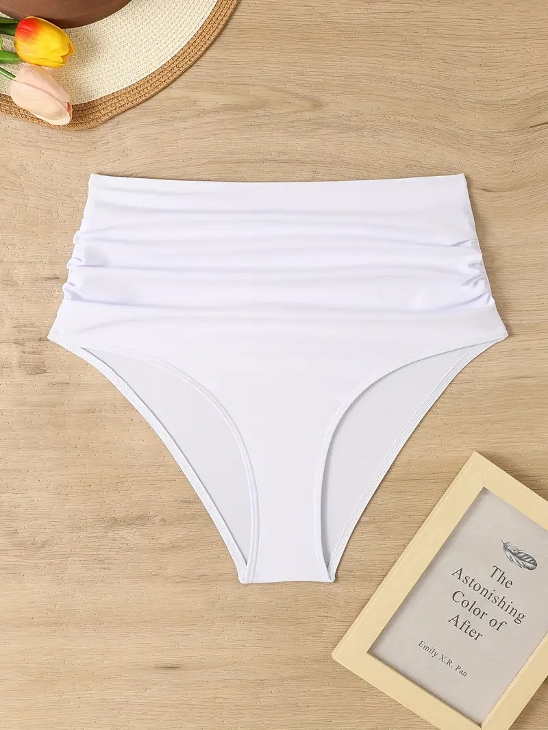 شورت تک مایو فاق بلند رنگ سفید کد 78