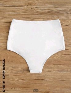 شورت تک مایو فاق بلند رنگ سفید کد 78