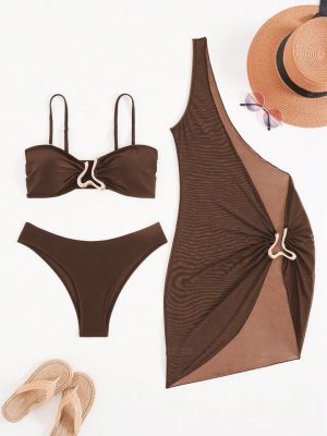 مایو سه تیکه مشکی کد 561