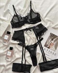 ست 5 تکه لباس زیر تور کد 357