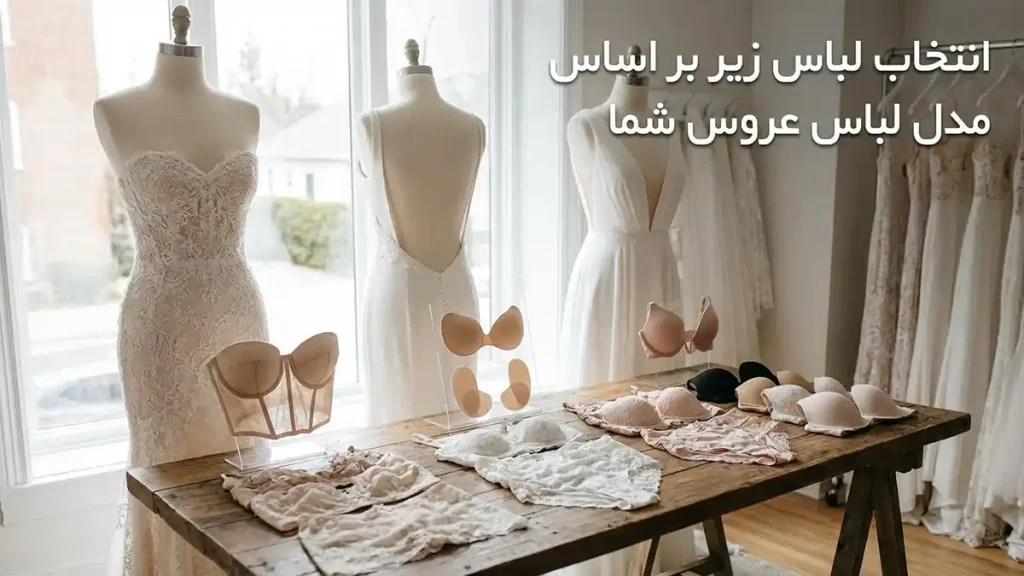 راهنمای جامع انتخاب لباس زیر مناسب لباس عروس انتخاب لباس زیر بر اساس مدل لباس عروس شما