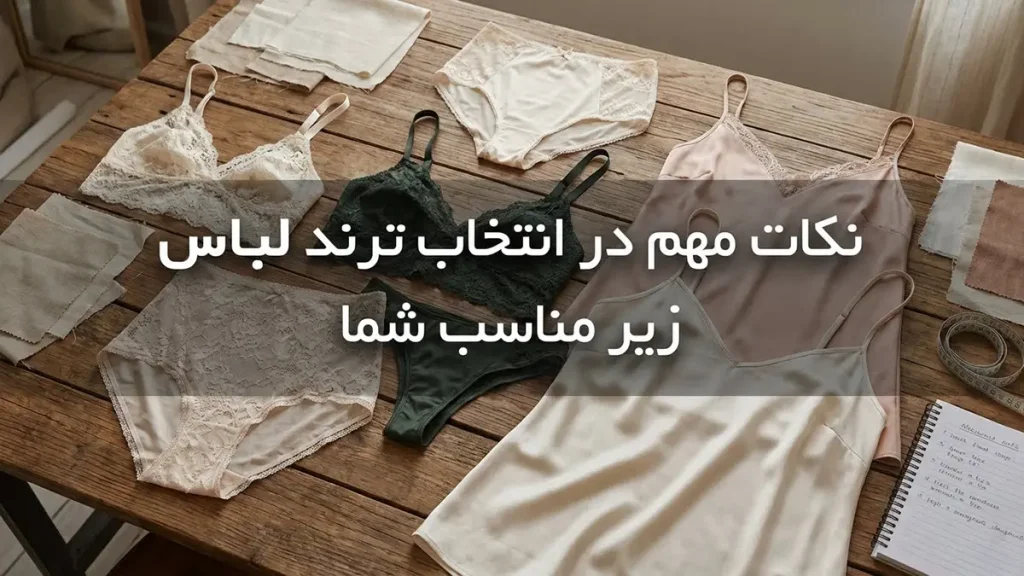 ترند لباس زیر زنانه: کاوشی در دنیای مد و راحتی نکات مهم در انتخاب ترند لباس زیر مناسب شما