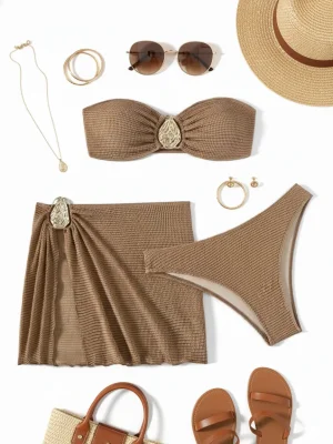 مونوکینی یقه رومی کد ۶۸۹