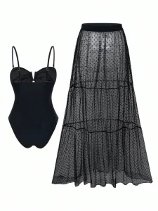 ست مایو یک تیکه و رومایویی حریر کد ۶۸۷