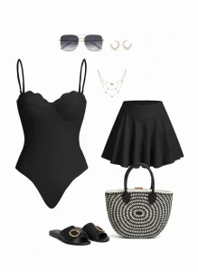 مایو دامن دار کد ۱۰۳۸