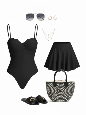 مایو دامن دار کد ۱۰۳۸