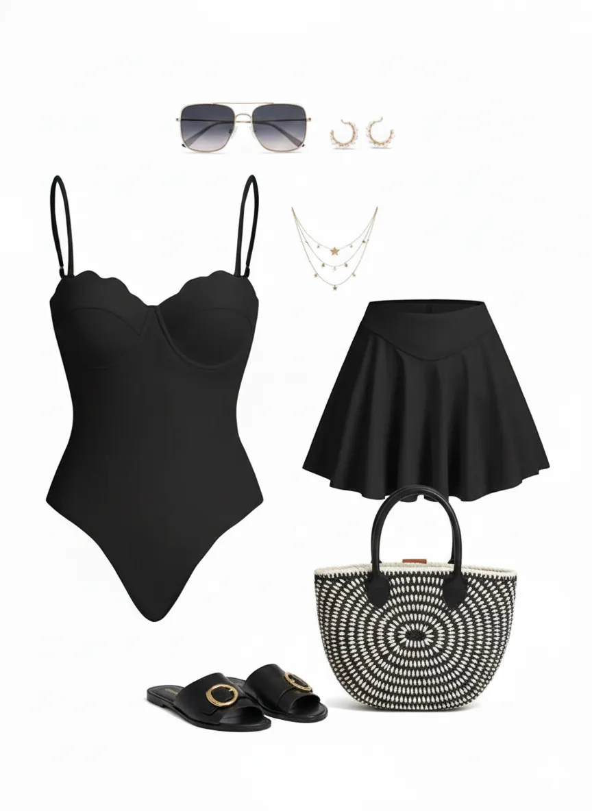 مایو دامن دار کد ۱۰۳۸