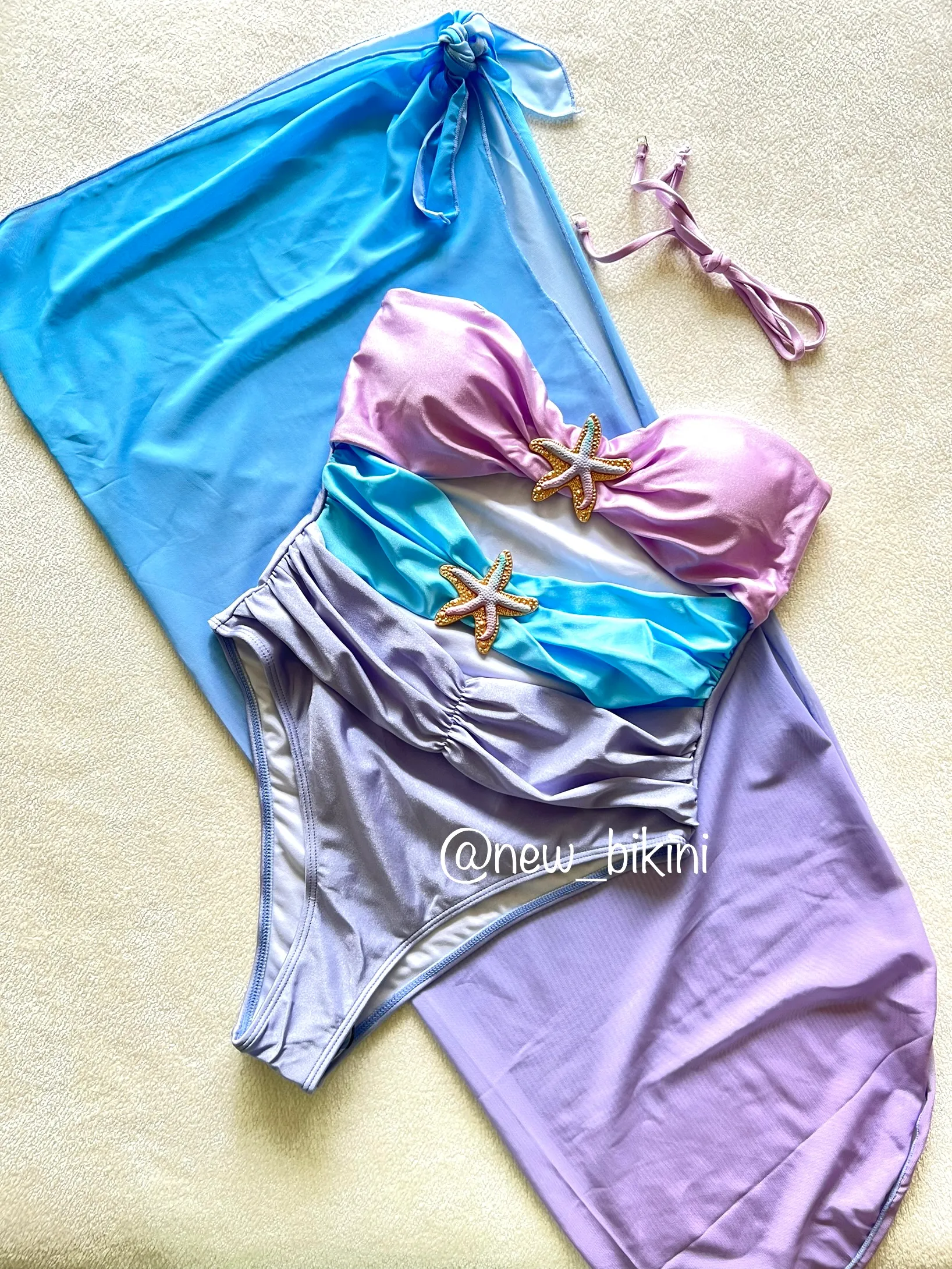 مایو پری دریایی یک تیکه با رومایویی دامنی کد 678