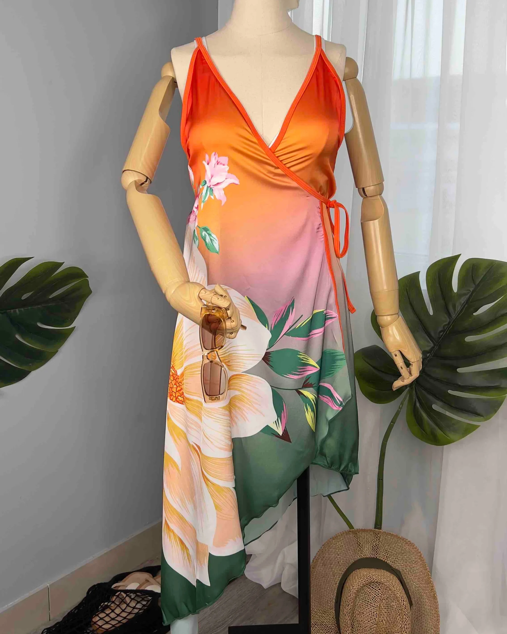 مایو یک تیکه نارنجی بارومایویی کد 676