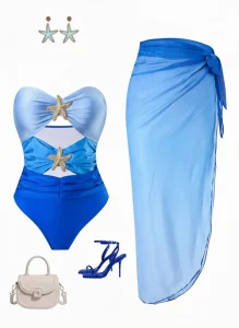 مونوکینی همراه با رومایویی کد 681