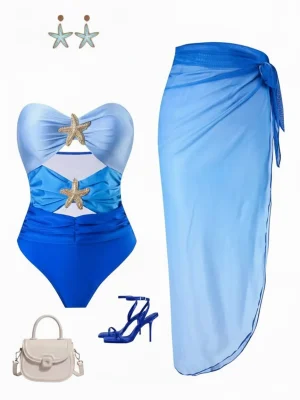 مونوکینی همراه با رومایویی کد 681