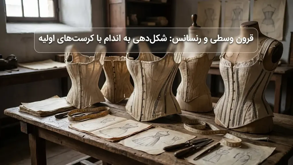 تاریخچه لباس زیر زنانه: از ریشههای باستان تا مد نوین قرون وسطی و رنسانس: شکلدهی به اندام با کرستهای اولیه