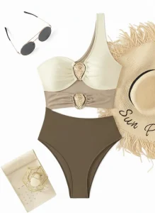 مونوکینی یقه رومی کد ۶۸۹