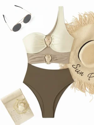 مونوکینی یقه رومی کد ۶۸۹