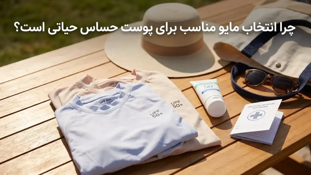 مایو مناسب پوستی که زود میسوزه: راهنمای جامع چرا انتخاب مایو مناسب برای پوست حساس حیاتی است؟