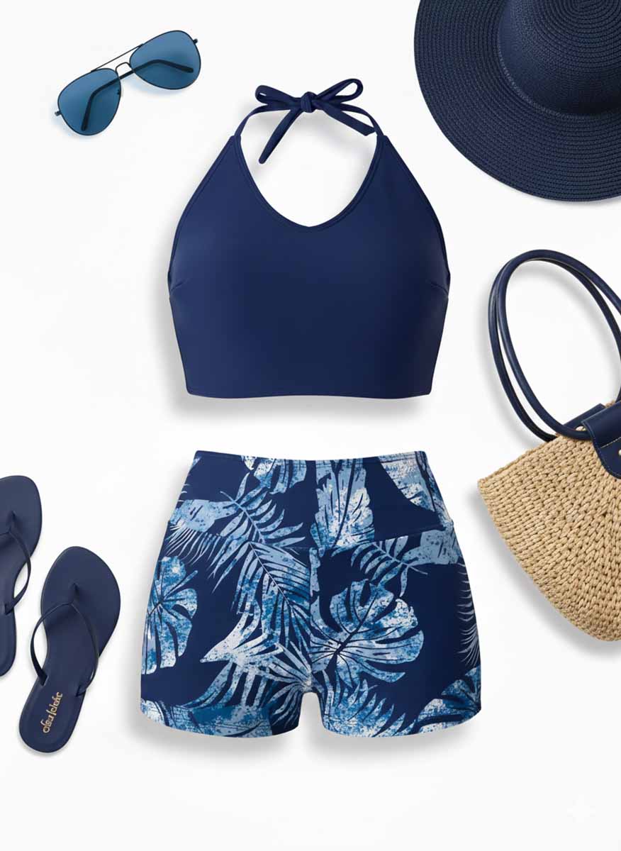 مایو دو تیکه پادار کد 881