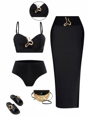 مایو سه تکه از سایز کوچک تا بزرگ کد 545