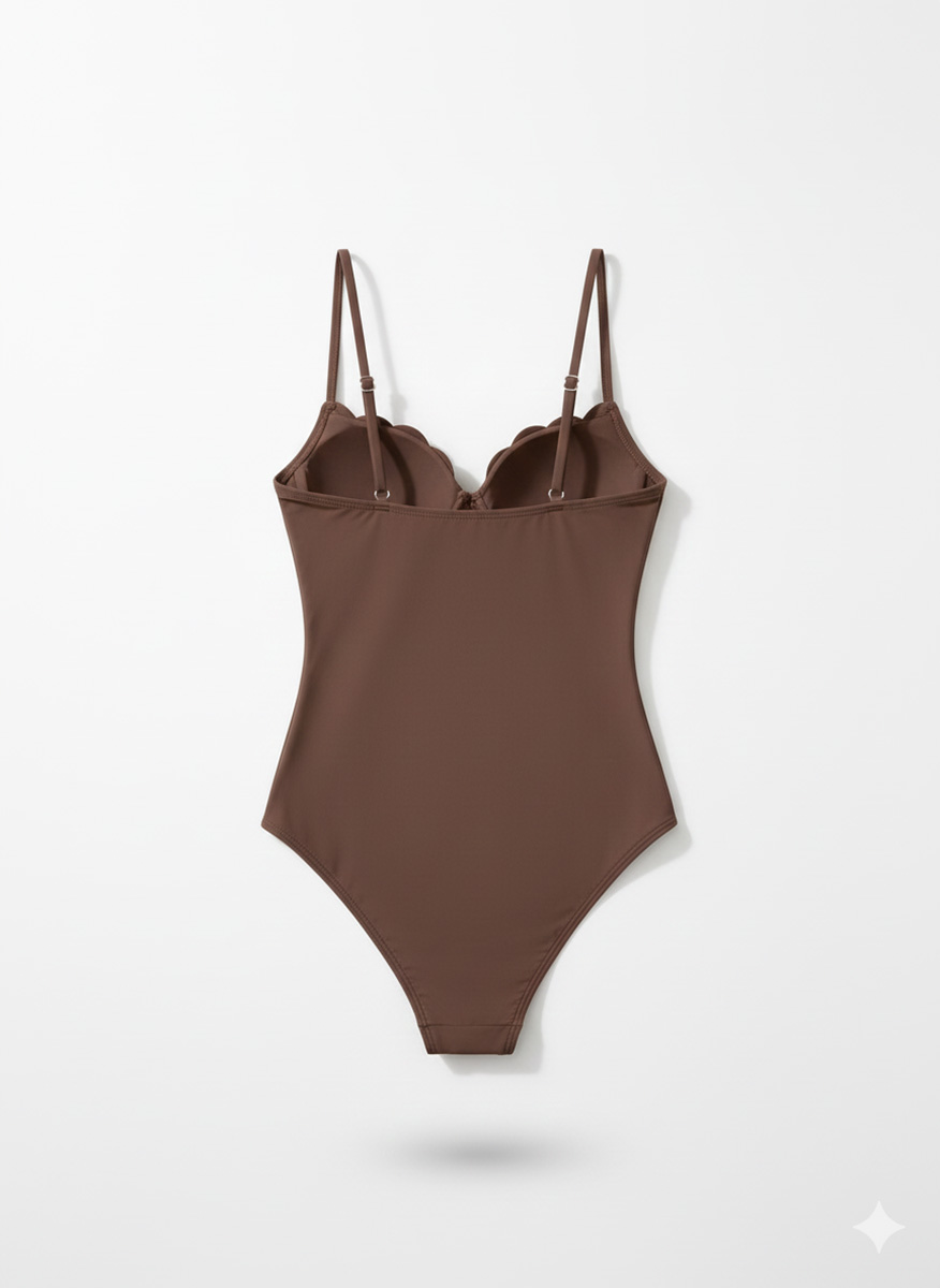 مایو کاپ صدفی قهوهای کد ۶۹۳