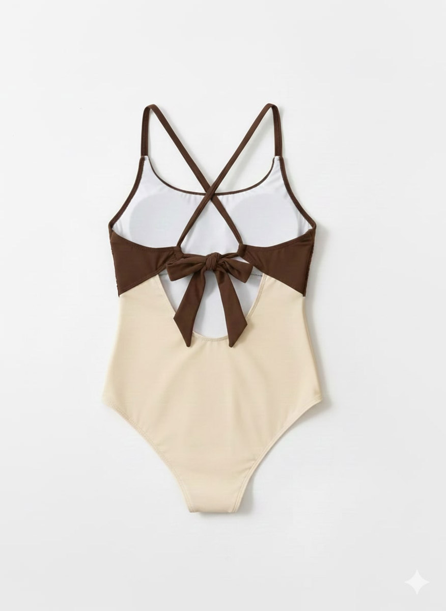 مایو یک تیکه کرم قهوهای کد ۶۹۲