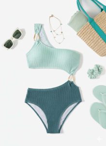 مونوکینی یقه رومی کد ۶۹۱