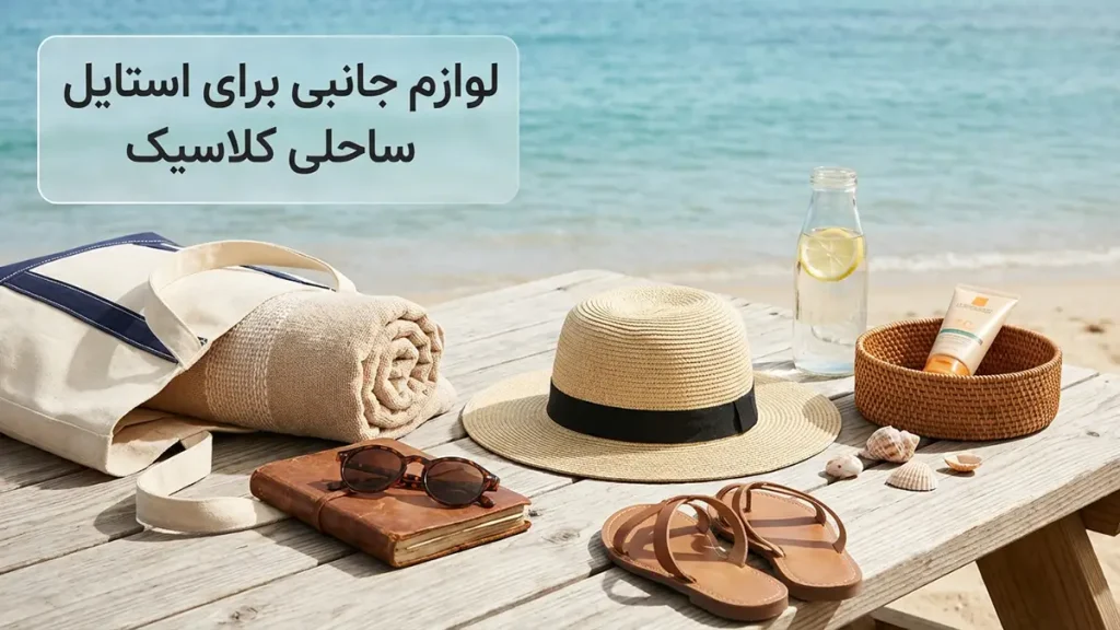 مایو برای استایل کلاسیک: راهنمای جامع شیکپوشی جاودانه اکسسوریهای مکمل استایل کلاسیک ساحلی