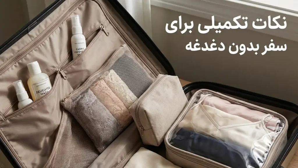 چطور لباس زیر را در سفر نگهداری کنیم: راهنمای جامع و کاربردی توصیههای تکمیلی برای سفر بیدغدغه