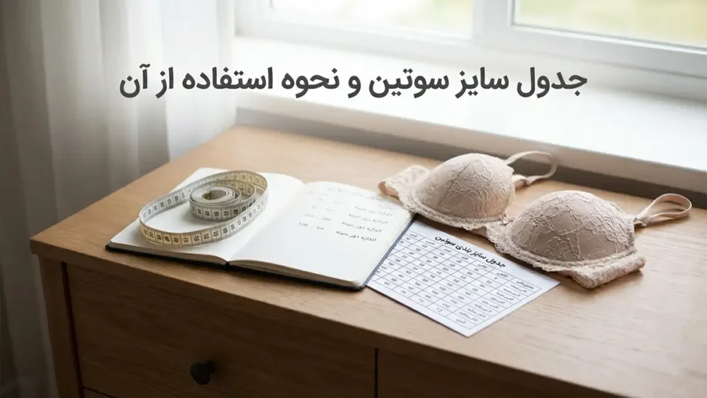 جدول سایز سوتین: راهنمای کامل اندازهگیری و انتخاب سوتین ایدهآل جدول سایز سوتین و نحوه استفاده از آن