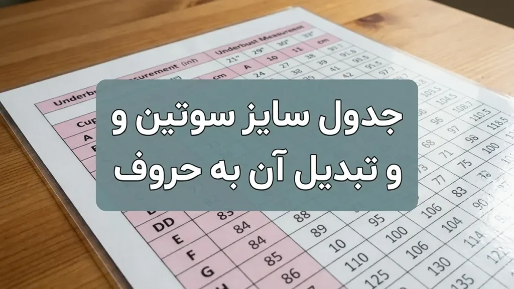 سایز سوتین چطور محاسبه میشود: راهنمای جامع و گام به گام جدول سایزبندی سوتین و تبدیل آن به حروف