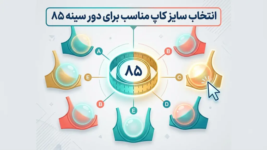 سایز 85 چیست؟ راهنمای کامل انتخاب سایز لباس زیر انتخاب سایز کاپ مناسب برای دور سینه 85