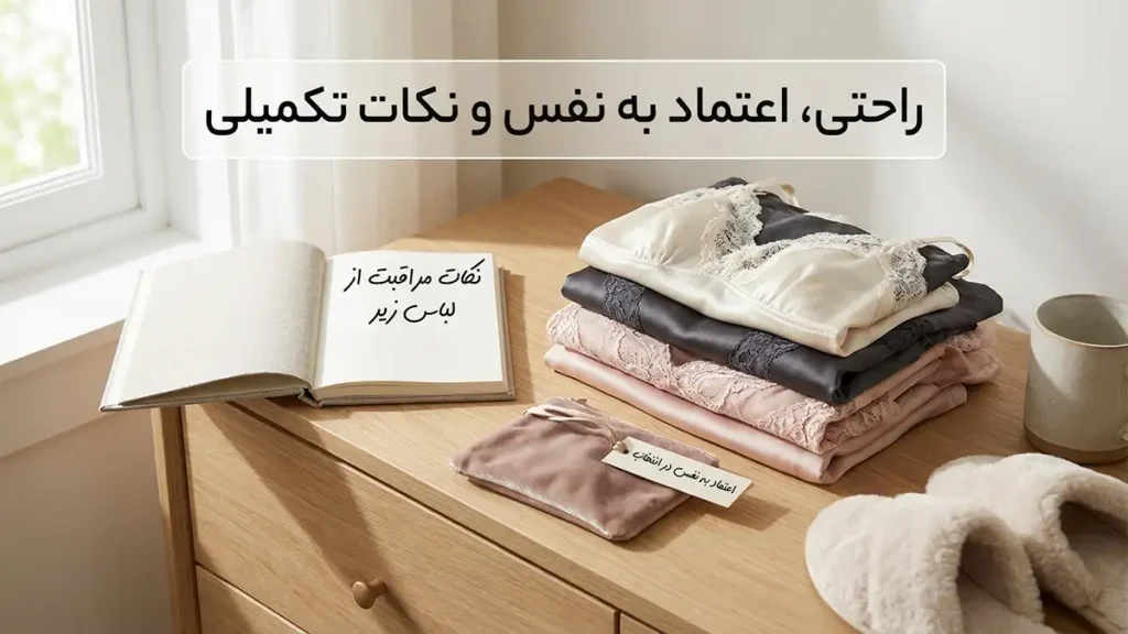 لباس زیر مناسب استایل جذاب شبانه راحتی، اعتماد به نفس و نکات تکمیلی