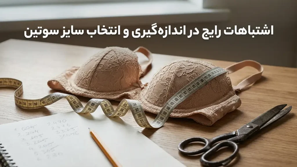 سایز سوتین بر چه اساسی است؟ راهنمای جامع اندازهگیری و انتخاب اشتباهات رایج در اندازهگیری و انتخاب سایز سوتین