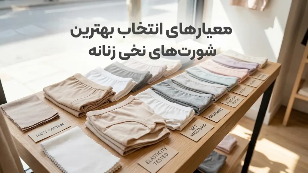 بهترین شورت زنانه نخی: راهنمای جامع برای سلامت و راحتی بانوان معیارهای انتخاب بهترین شورت نخی زنانه